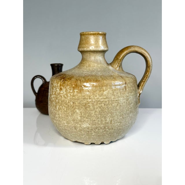 Boho Chic Hand-Thrown Studio Ceramic Vases by Rudi Stahl, Germany, 1970s, Set of 2 For Sale - Image 3 of 15
