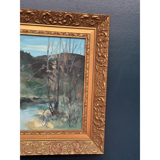 1970s Tedde Rhodin, Autumn Landscape from Småland, 1979, Oil on Canvas, Framed For Sale - Image 5 of 18