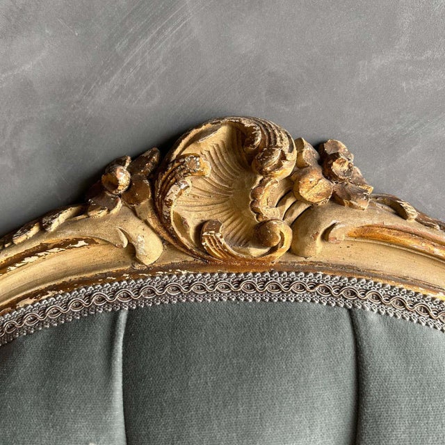 Cream Set of 2 French Style Upholstered Twin Beds For Sale - Image 8 of 12