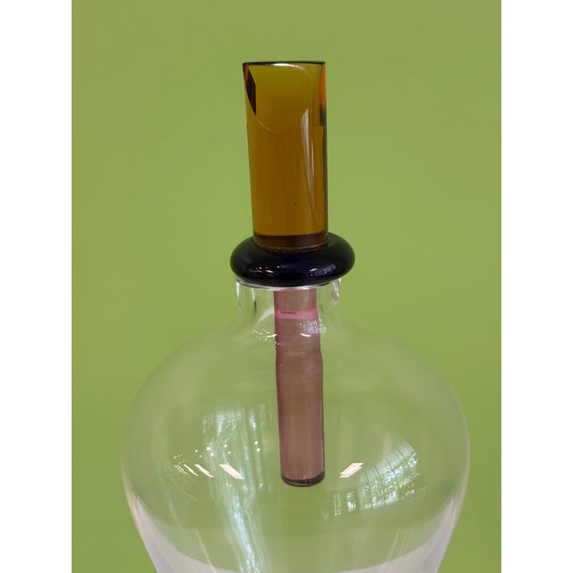 Murano Large Vintage Mid Century Modern Giovanni Cenedese Murano Glass Perfume Bottle/Decantur For Sale - Image 4 of 10