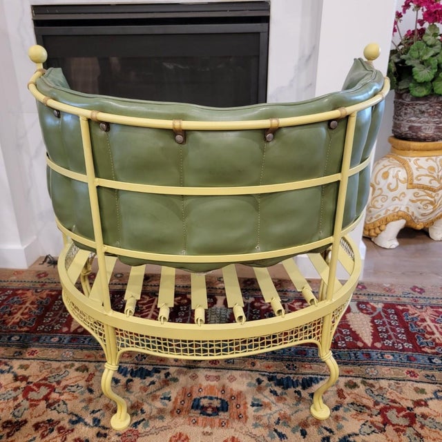 Metal Extremely Rare 1950s Wrought Iron Gaden Tub Chair Attributed to Russell Woodard (Designer) For Sale - Image 7 of 7