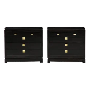 John Stuart Espresso Finished Dressers - A Pair