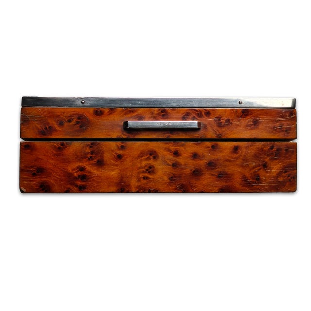 Mid-20th Century Italian Elm Burl and 800 Silver Jewelry Box from Leonardo Gaito Napoli, 1950s For Sale - Image 3 of 10