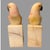 Pair of Antique Victorian Alabaster Multi Colored Figural Parakeet Bookends For Sale - Image 4 of 6