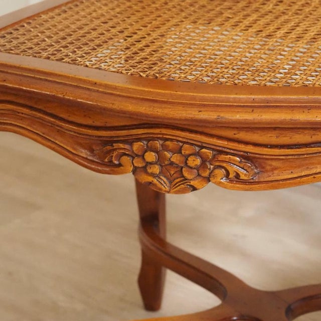 French Louis XV Style Viennese Wicker Dining Chair For Sale - Image 4 of 15