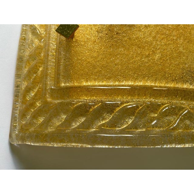 1980s Golden Murano Glass Wall Lights, 1990s, Set of 2 For Sale - Image 5 of 14