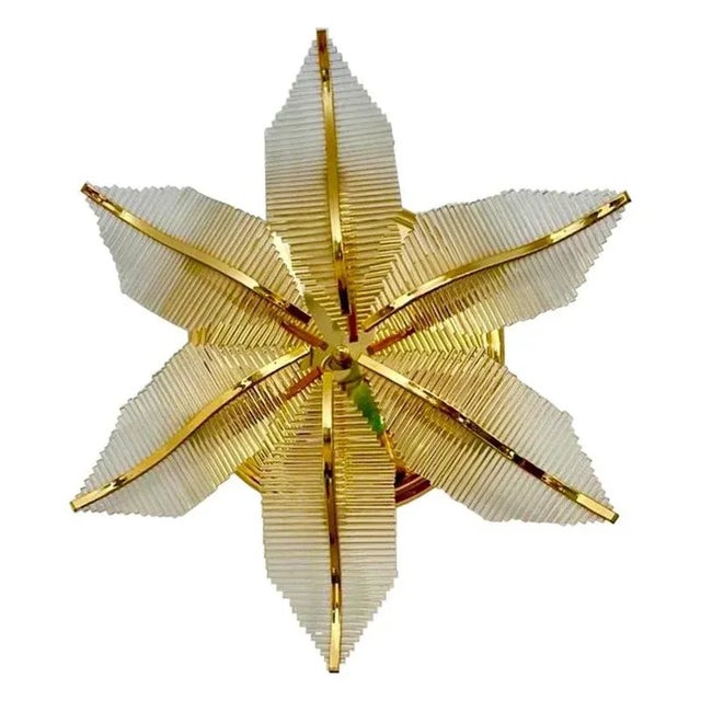 Palm Glass Wall Light from Maison Scoliari, 1970s For Sale - Image 6 of 6