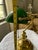 Vintage Green Glass Banker’s Desk Lamp, Brass Finish, Adjustable Arm, Classic Library Table Lamp, Mid-Century Traditional Style For Sale - Image 9 of 12