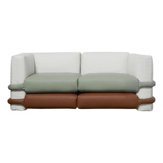 Two-Seater Pillow Sofa in Leather by Muller Van Severen for BD Barcelona For Sale