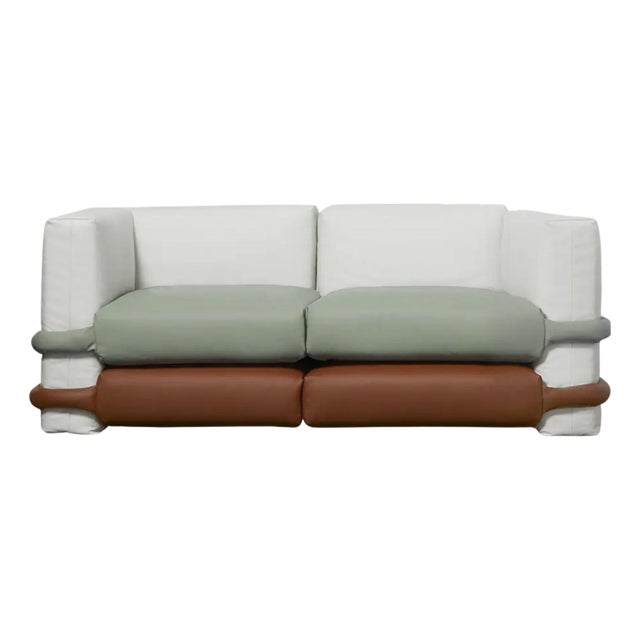 Two-Seater Pillow Sofa in Leather by Muller Van Severen for BD Barcelona For Sale