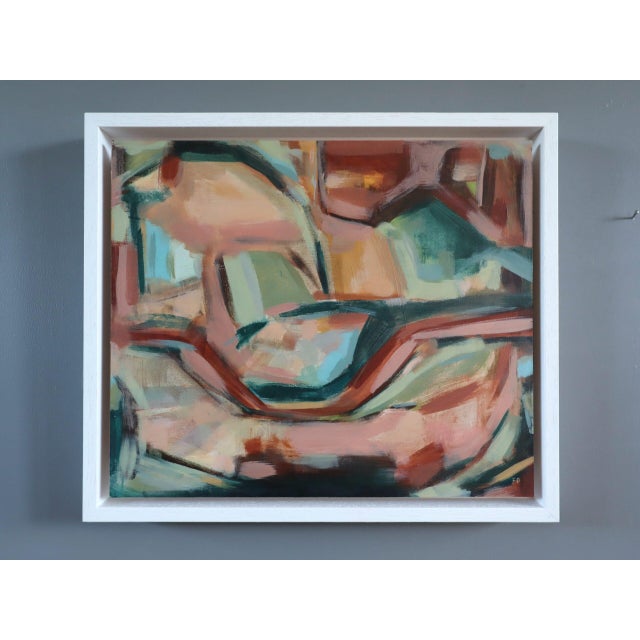 QUIET WHISPERS Size: 11.2 x 13 inches (including frame) Acrylic on board A brilliantly executed contemporary abstract...