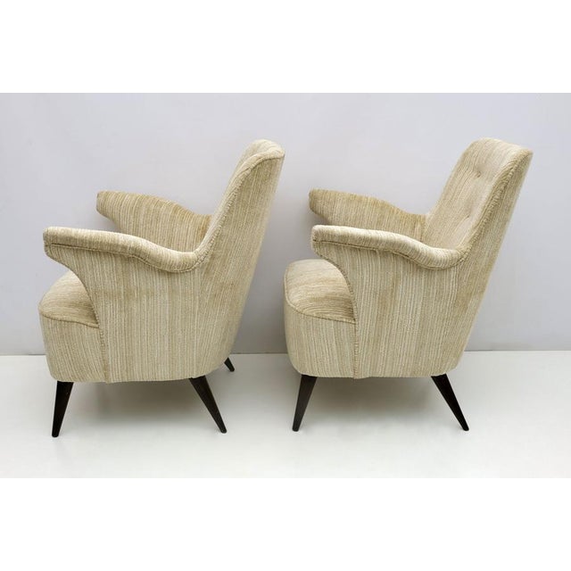 1950s Mid-Century Modern Chenille Velvet Chair by Nino Zoncada for Cassina, 1950s For Sale - Image 5 of 7