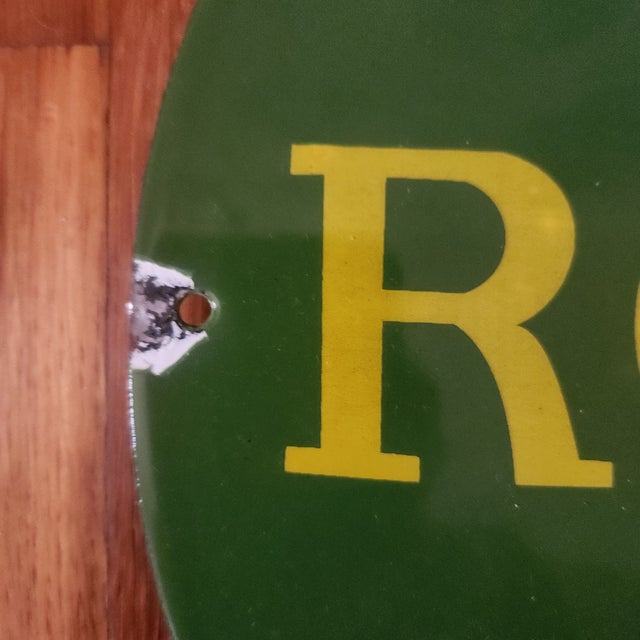 American Vintage Enamel Rolex Watch Sign For Sale - Image 3 of 4