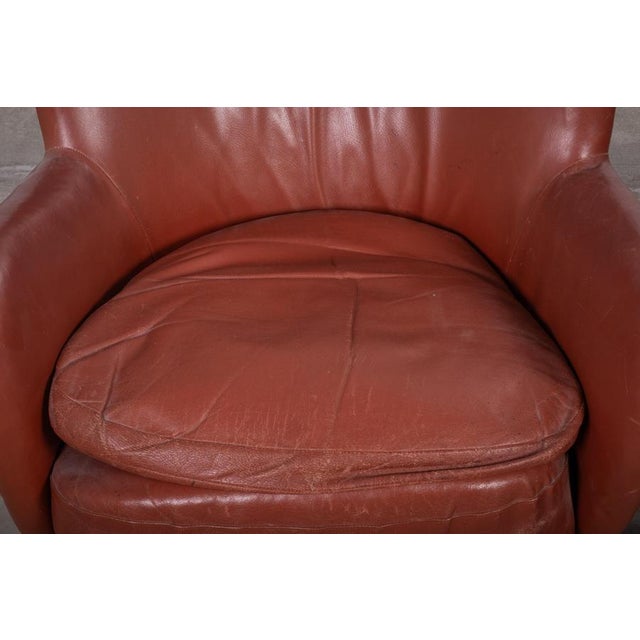 Animal Skin Danish Club Chairs in Leather, 1930s, Set of 2 For Sale - Image 7 of 12