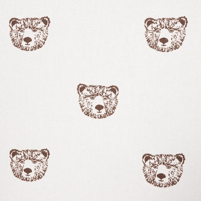 Children's Sample - Schumacher x Marie-Chantal Bear High Performance Print Fabric in Ivory For Sale - Image 3 of 5