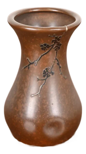 Heintz Arts & Crafts Sterling Silver on Bronze Petite Vase