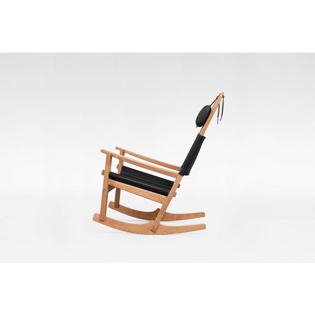 Keyhole GE-673 Rocking Chair by Hans J. Wegner for Getama, 1960s For Sale - Image 3 of 8