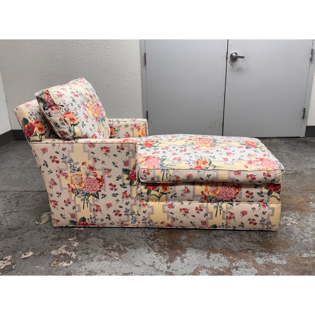 Bespoke Floral Upholstered Chaise For Sale - Image 4 of 12