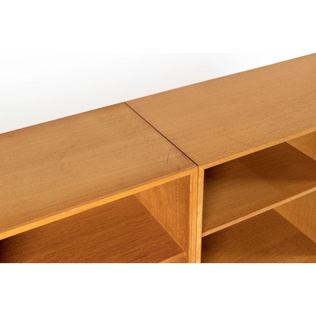 Danish Modern Oak Modular Wall Unit, Mid Century Bookcase Display Cabinet For Sale - Image 13 of 18