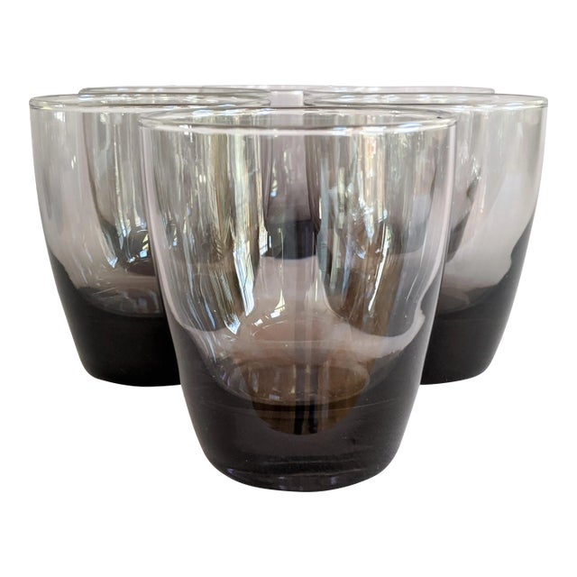 Libbey Smoke Gray Lowball Glasses - Set of 8 For Sale