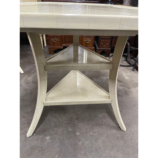 Wood Dennis & Leen Lambert Hexagonal Side Tables—A Pair For Sale - Image 7 of 12