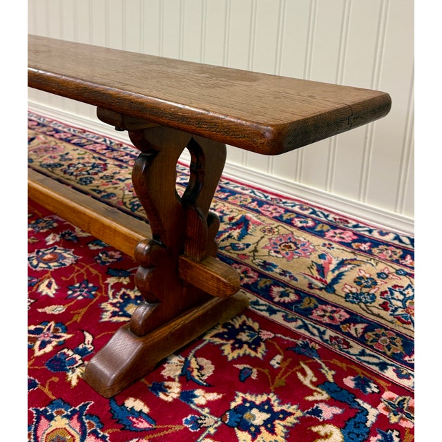 Antique French Farmhouse Bench Banquette Seating Window Seat c.1920s-30 For Sale - Image 4 of 17
