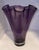 Vintage Amethyst Colored Lenox ruffle vase, hand‑crafted in Poland from lead‑free crystal. Styled similar to Murano...