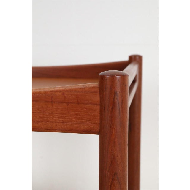 Brown Danish AT-45 Serving Trolley in Teak by Hans J. Wegner for Andreas Tuck, 1960s For Sale - Image 8 of 15
