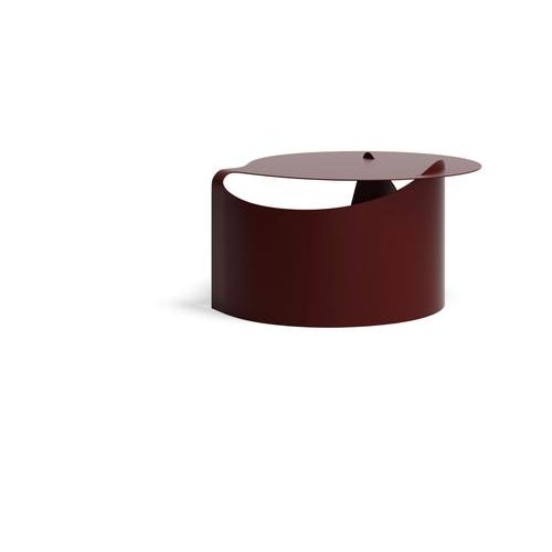 Aldo Bakker Dark Terracotta Coffee Table Lounge For Karakter A single sheet of steel rolled in one smooth motion into a...