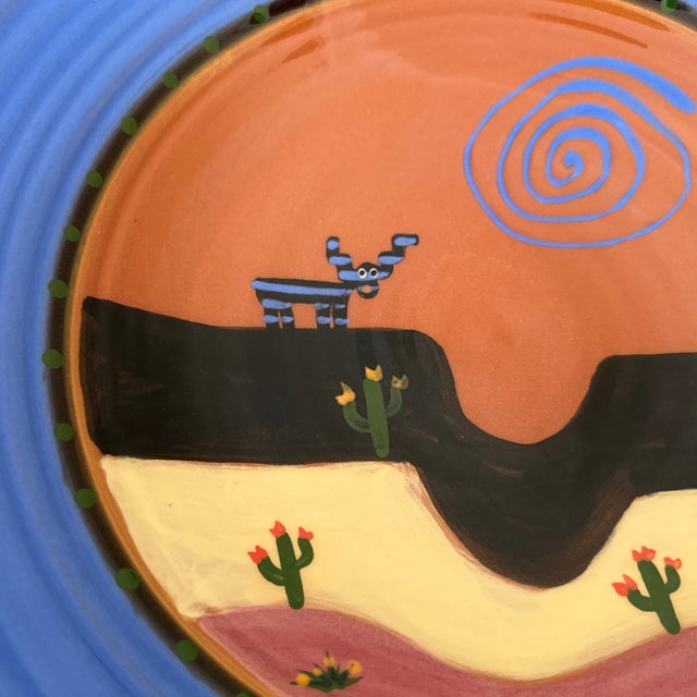 Mid-Century Modern Vintage Signed Red Ware Pottery Terracotta Clay Glazed Bowl For Sale - Image 3 of 10