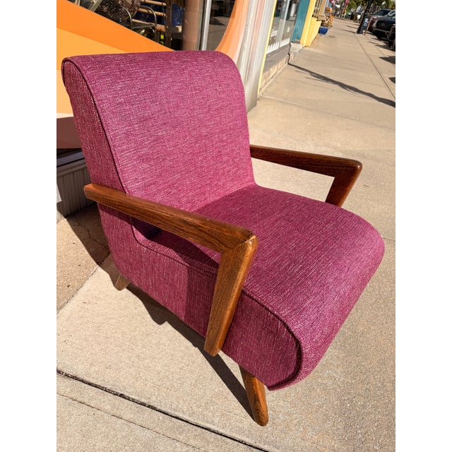 Fully Restored 1950's Mid-Century Modern Armchair For Sale - Image 4 of 17