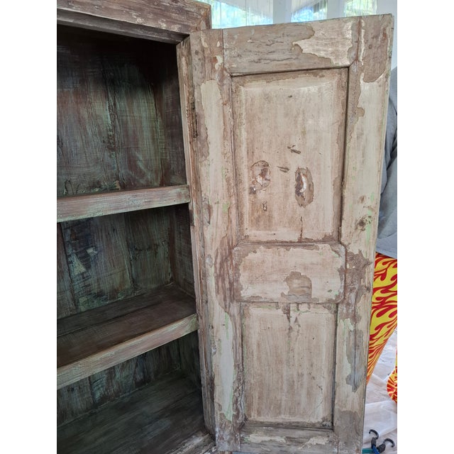 Indian Antique Indian Carved Armoire For Sale - Image 3 of 18