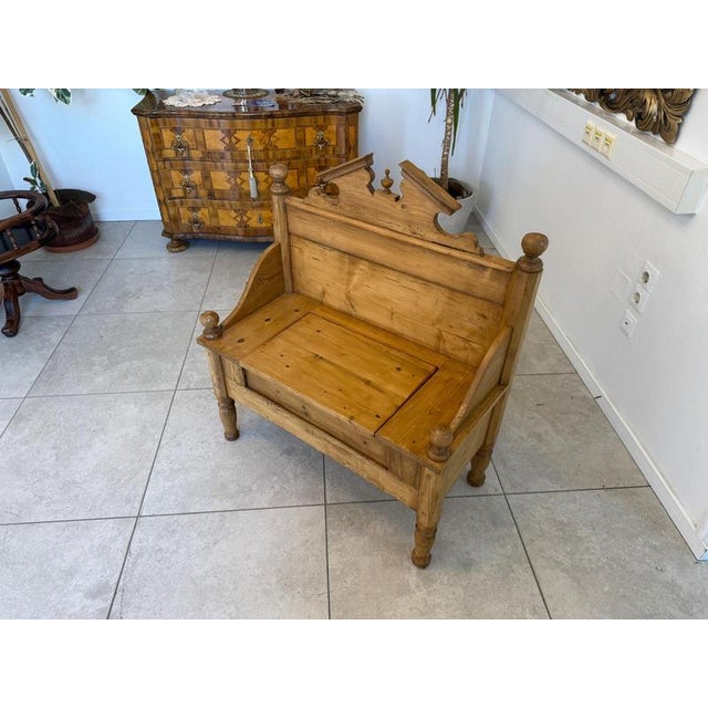 Wood Kitchen Storage Bench For Sale - Image 3 of 9