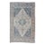 Vintage Turkish Oushak Rug With Geometric Design in Blue, Taupe and Sand For Sale