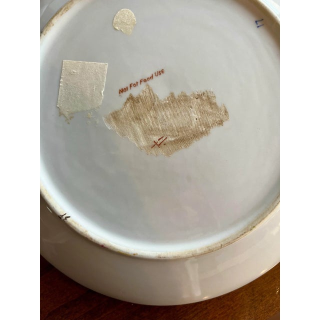 Yellow 1970s Pair of Yellow & Blue Chinese Porcelain Plates, Set of Two For Sale - Image 8 of 9