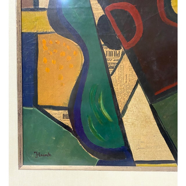 1956 Cubist Guitar Painting For Sale In West Palm - Image 6 of 13