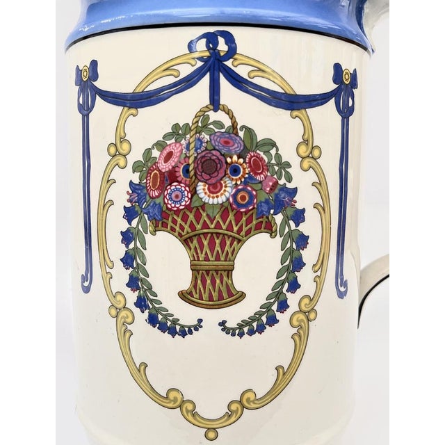 Antique English Pottery Toilet Jug by N.H.P., 1890s For Sale - Image 3 of 9