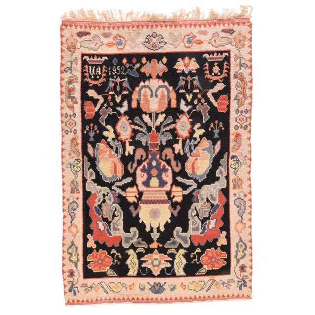 Vintage Swedish Kilim Flat Weave Rug For Sale - Image 4 of 4