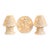 Vintage Ceramic Angel Luminary Set | 3-Piece Star Cutout Candle & Electric Lights For Sale