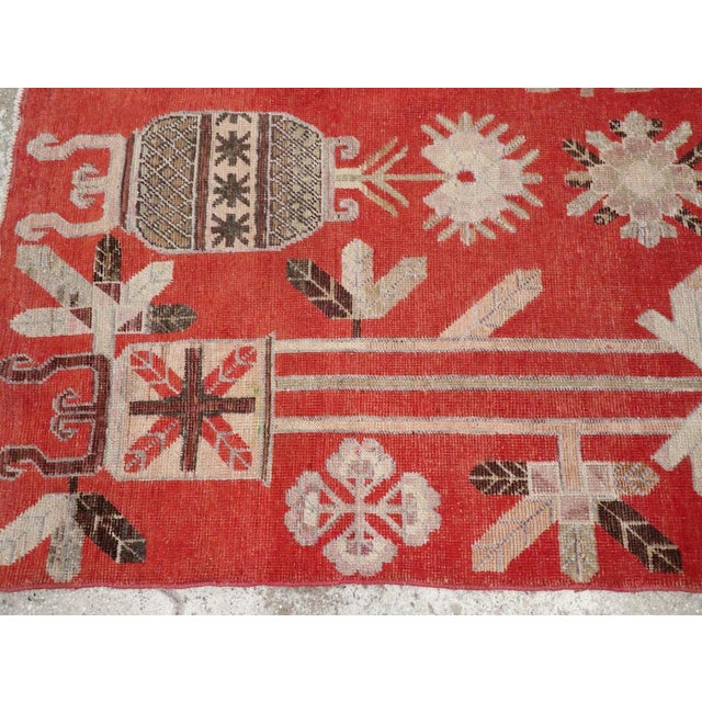 Early 20th Century Galerie Shabab Collection Early 20th Century Handmade East Turkestan Khotan Rug For Sale - Image 5 of 8