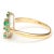 Contemporary 18KY Emerald(0.27) & Diamond(0.28) Geometric Ring, size 5.5 For Sale - Image 3 of 5