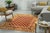 10x14 Coral Hand-Knotted Wool Linked Rosettes Geometric Modern Carpet Rug For Sale - Image 4 of 8
