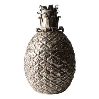 Vintage Italian Metal Pineapple-Shaped Ice Bucket, 1970s For Sale