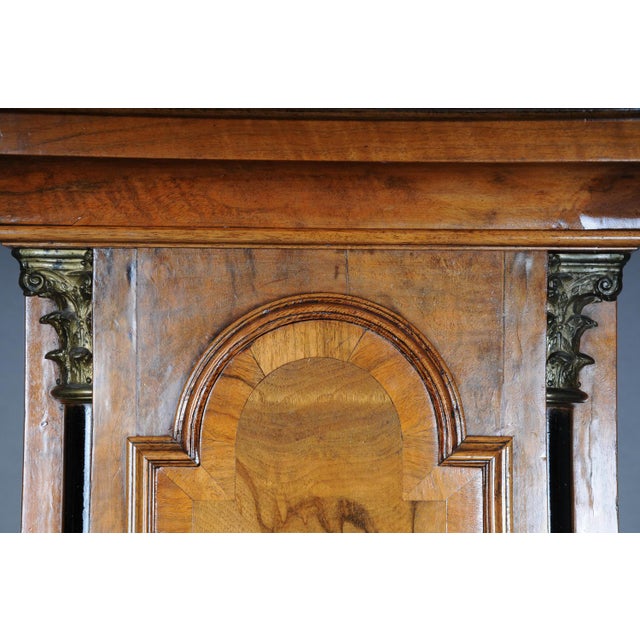 19th Century English Grandfather Clock in Oak and Walnut For Sale - Image 9 of 18