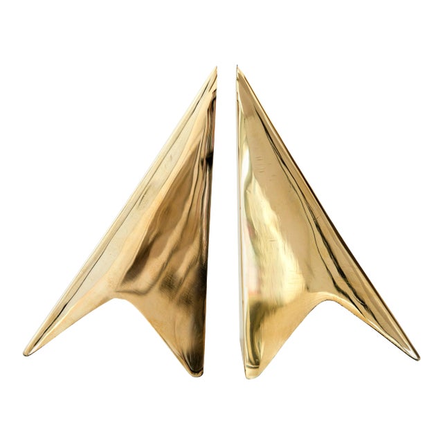Carl Auböck Model #3846 Brass Bookends - a Pair For Sale