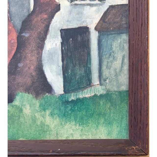 Folk Art Oil Painting - The Tree in Front of a House For Sale In New York - Image 6 of 7
