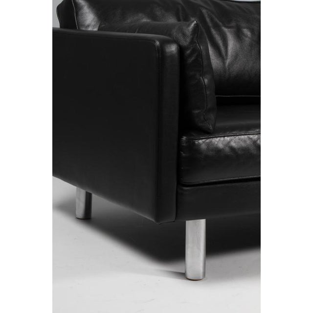 Model 220 2,5-Seater Sofa in Black Leather by Erik Jørgensen For Sale - Image 6 of 8