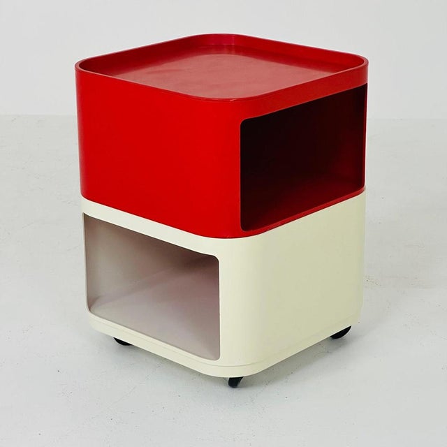 Componibili Square serving trolley by Anna Castelli for Kartell - Italy 1960s model 4970 Iconic Componibili side table,...