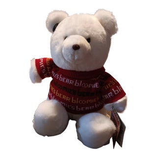 1986 Pristine in Package White Christmas Large Bloomie Bear For Sale