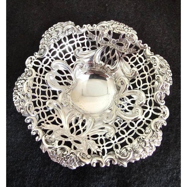 Antique Victorian Sterling Silver Bon Bon Dishes by William Comyns, 1891, Set of 2 For Sale - Image 10 of 14
